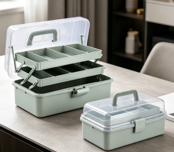 3 Tier Portable Storage Box With Adjustable Dividers