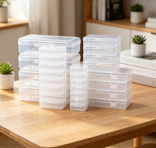 28 Piece Mixed Size Clear Storage Box Set