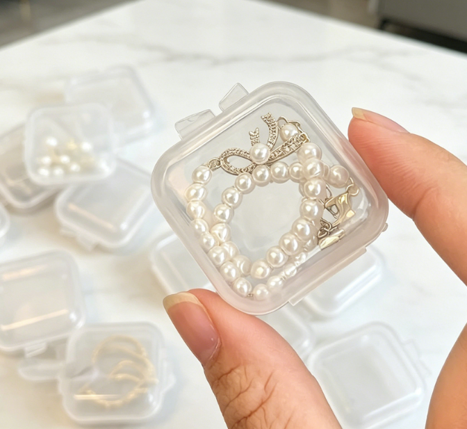 40 Pack Of Mini Clear Storage Boxes For Jewelry And Small Items Image 2