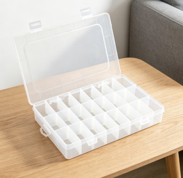 Multipurpose 24 Compartment Clear Storage Box