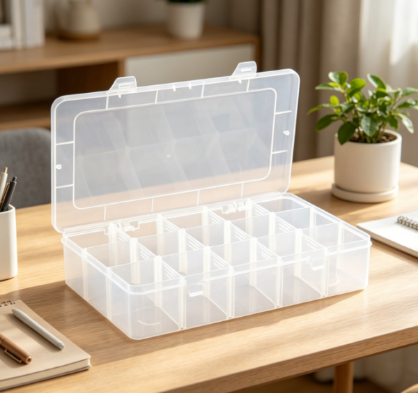 Multifunctional Clear Storage Box With 15 Large Compartments
